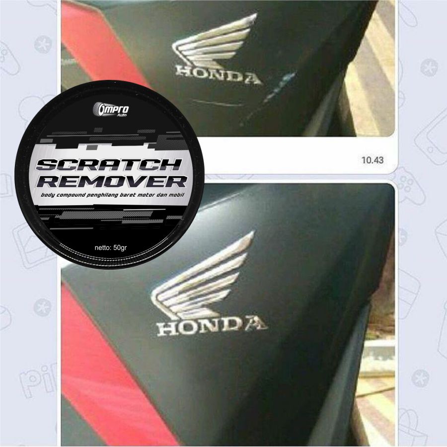 OMPRO SCRATCH REMOVER Compound Penghilang Baret di Body Mobil Motor Helm Permanen Ampuh Cod Asli Ori