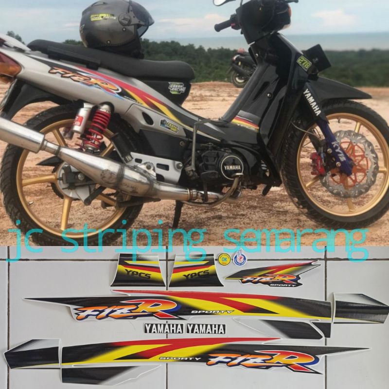 striping f1zr 99 duotone hitam silver