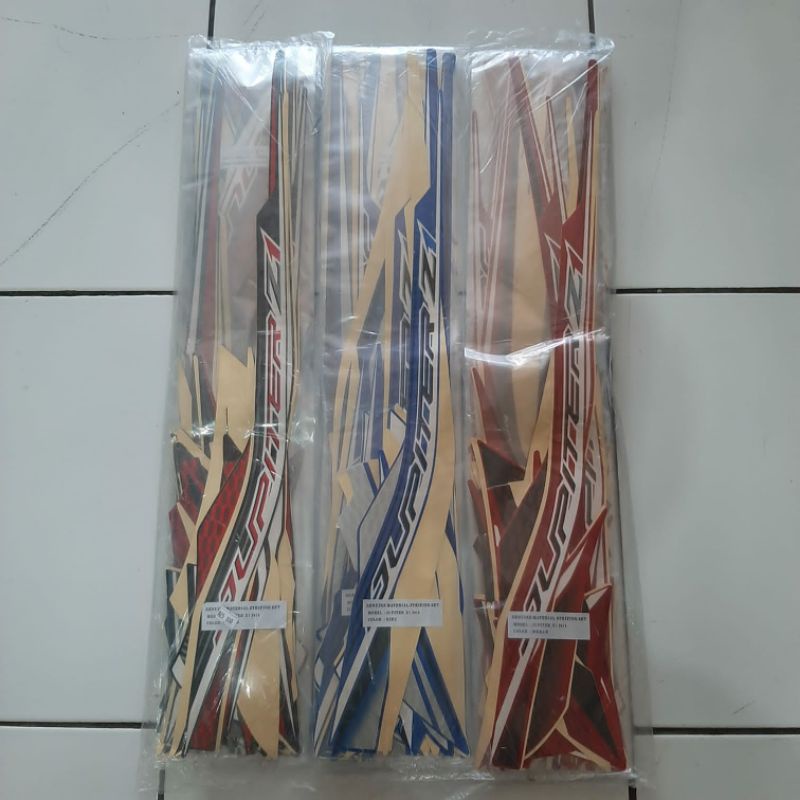 Striping stiker Jupiter Z1 ori full body biru merah putih