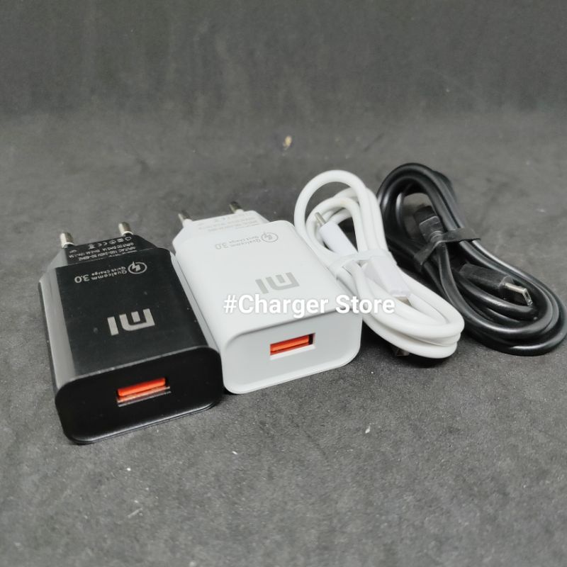 Charger Xiaomi ORIGINAL Fast Charging 3.1A Micro USB &amp; Type C Qualcomm Quick Change 3.0