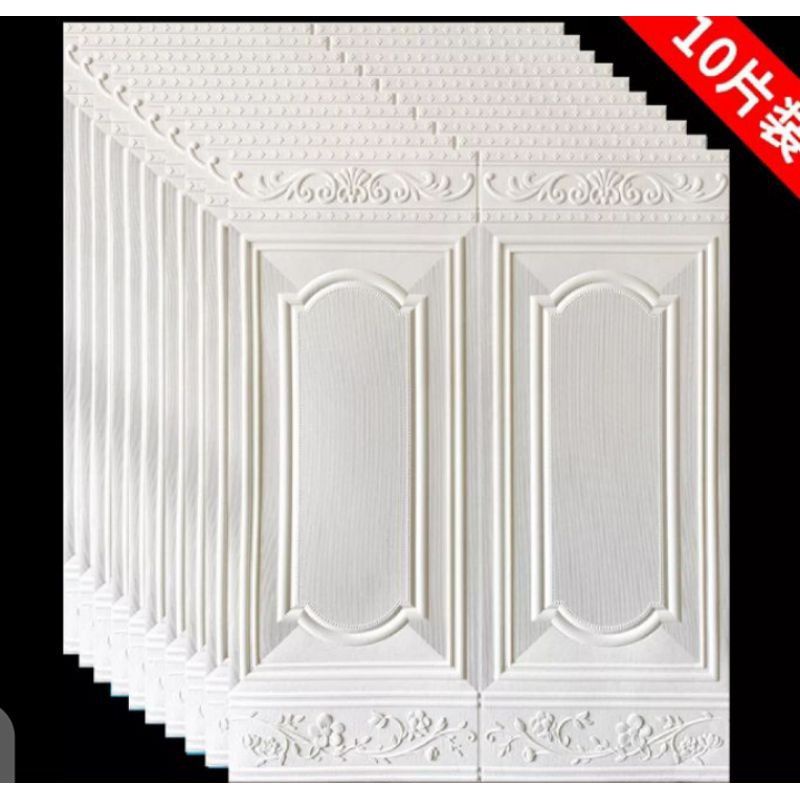 wallsticker foam motif jendela 90x70 cm wallpaper foam kwalitas terbaik