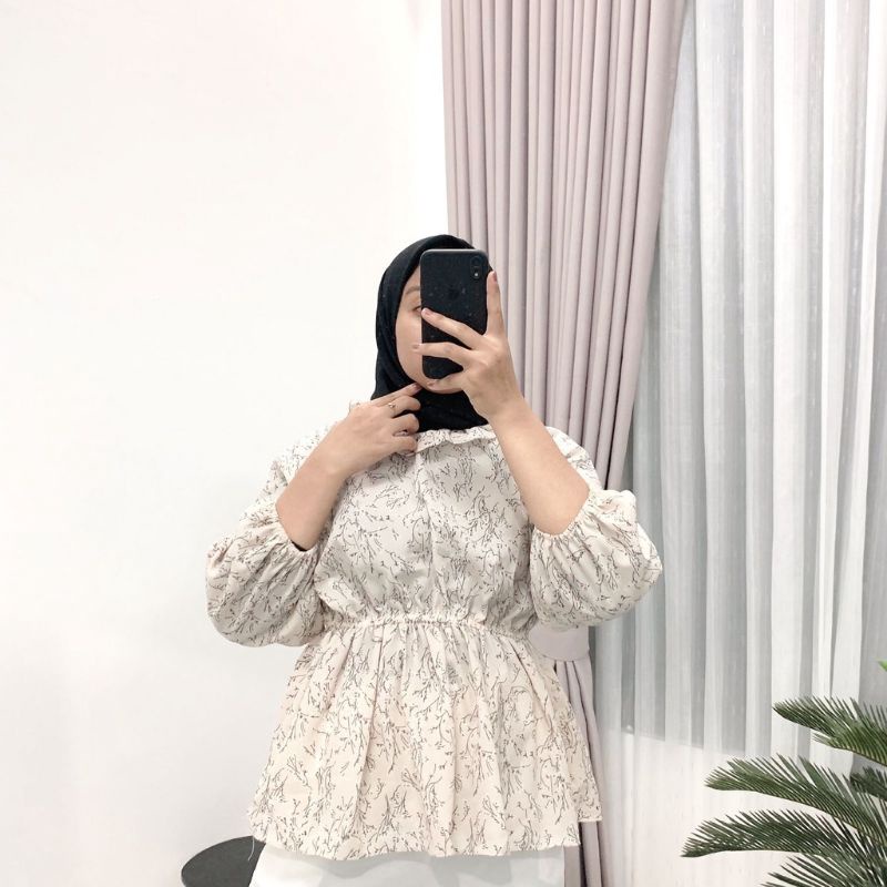 BLOUSE KOREA STYLE/BLOUSE BUNGA/BLOUSE FLOWER /ATASAN KOREA /KOREAN LOOK /ATASAN BUNGA