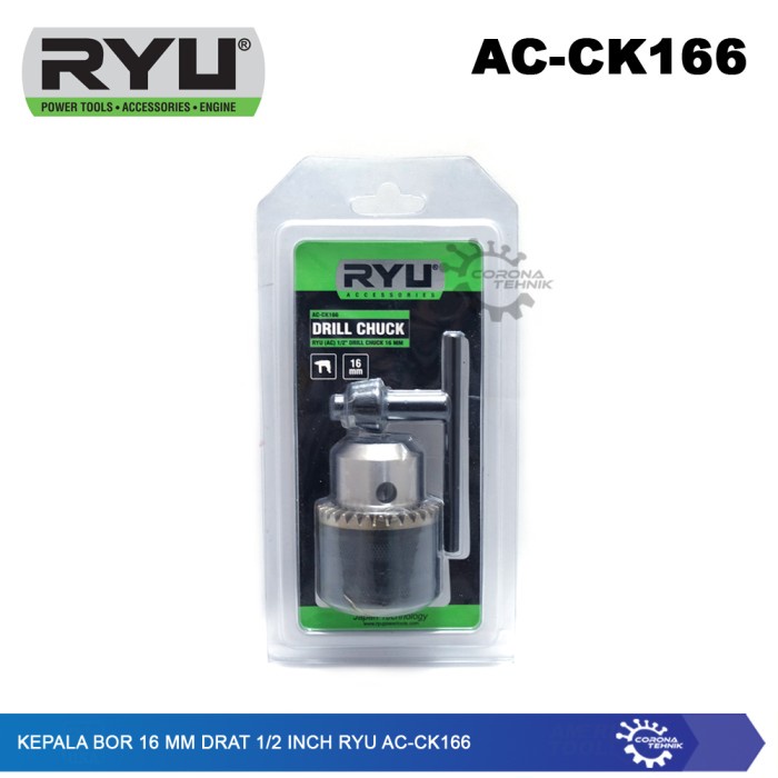 Kepala Bor 16 mm Drat 1/2 Inch Ryu AC-CK166