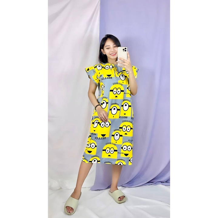 [12.12] RX FASHION LIMITED SALE BAJU TIDUR WANITA DASTER KANCING KARAKTER FIT TO XL