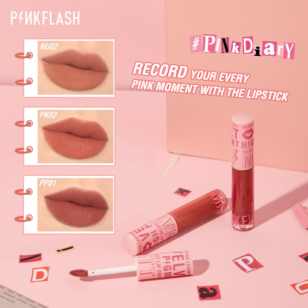 ❤ RATU ❤ Pinkflash Silky Velvet Lip Cream | Lipstick Lipcream Pink Diary | Pink Flash PF-L04