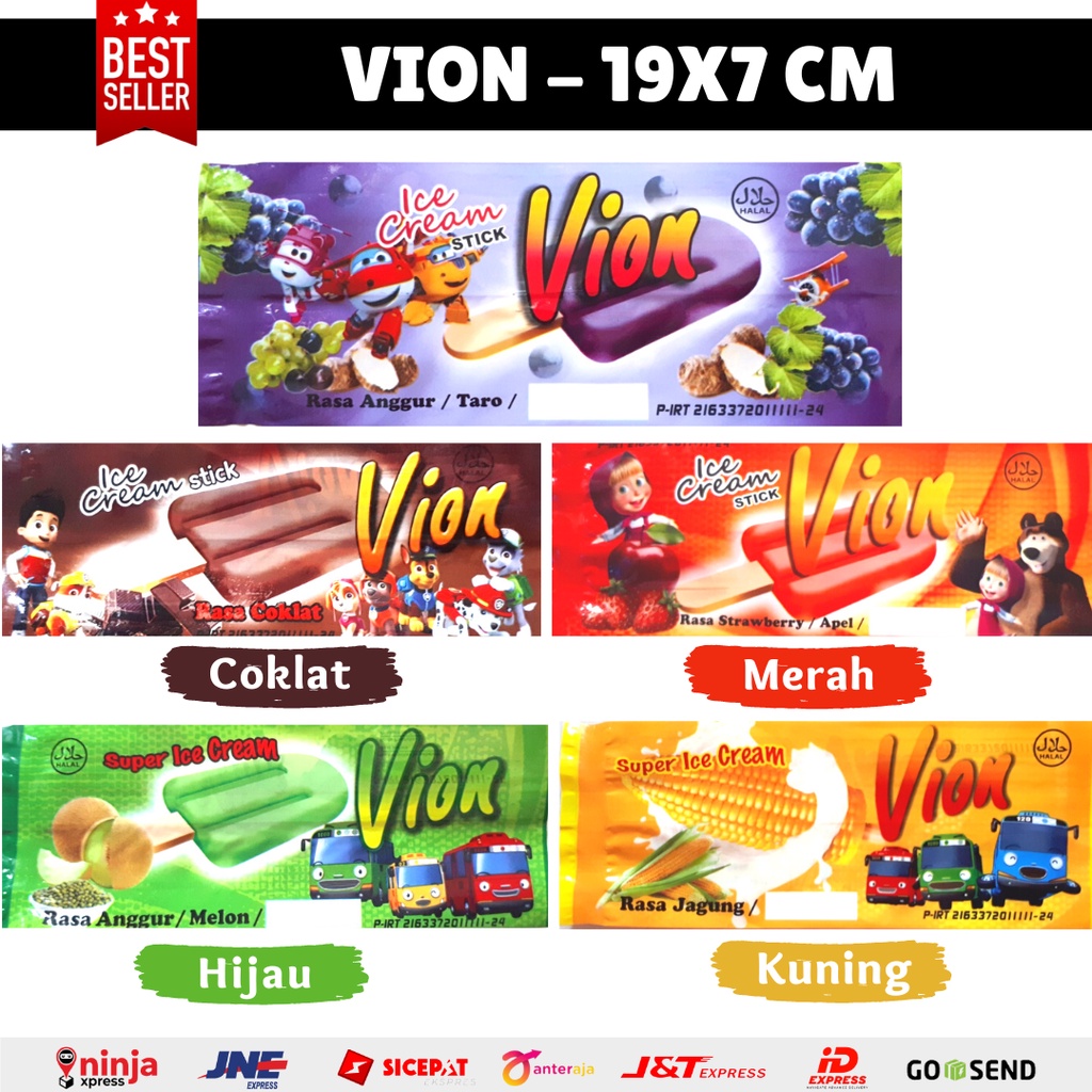 

Kemasan Eskrim Stik Jagung Plastik Es Krim Stick Karakter Bungkus Ice Loly Vion 19x7 cm