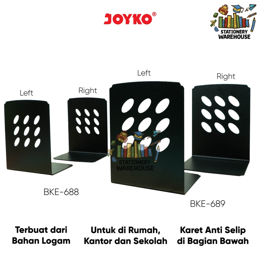 

Sandaran Penahan Pembatas Buku Book End Joyko BKE-688 BKE-689 RJ4