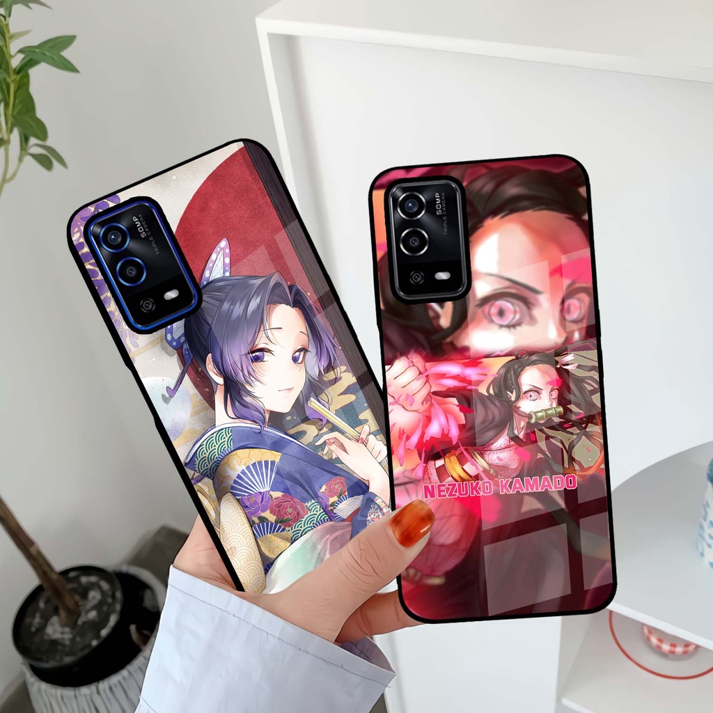 Case Kilau Oppo A74 | A95 | Casing Hp Glossy | Pelindung Smartphone | Motif Anime Kimetsu No Yaiba
