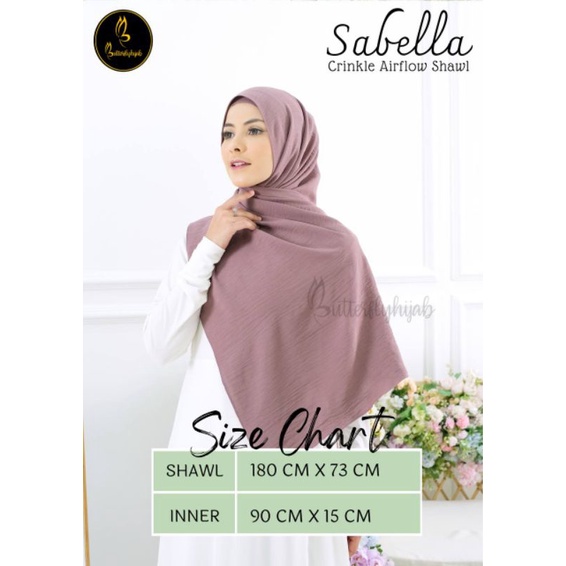 HIJAB PASHMINA SABELLA CRINKLE AIRFLOW SHAWL  BY BUTTERFLY HIJAB