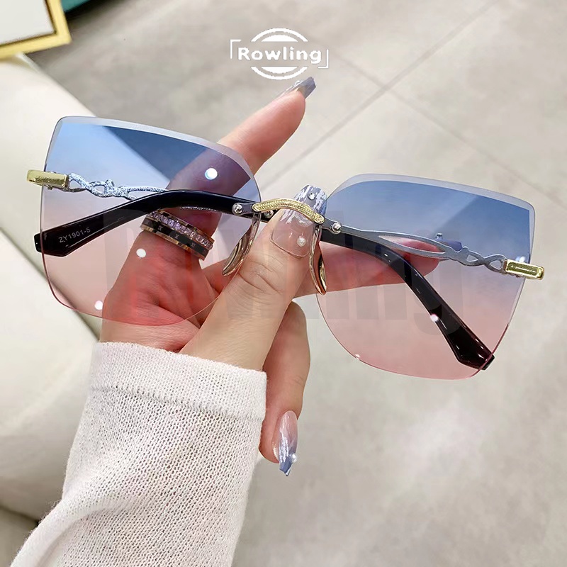 Rowling(ka-271)Sunglasses  Kacamata Hitam Kotak No frame Women Sunglasses Titanium New Arrival Import Kacamata Fashion