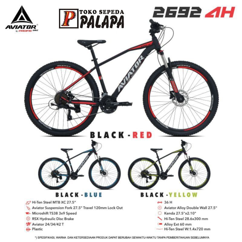 MTB 27.5 Aviator 2692 AH New Sepeda Gunung