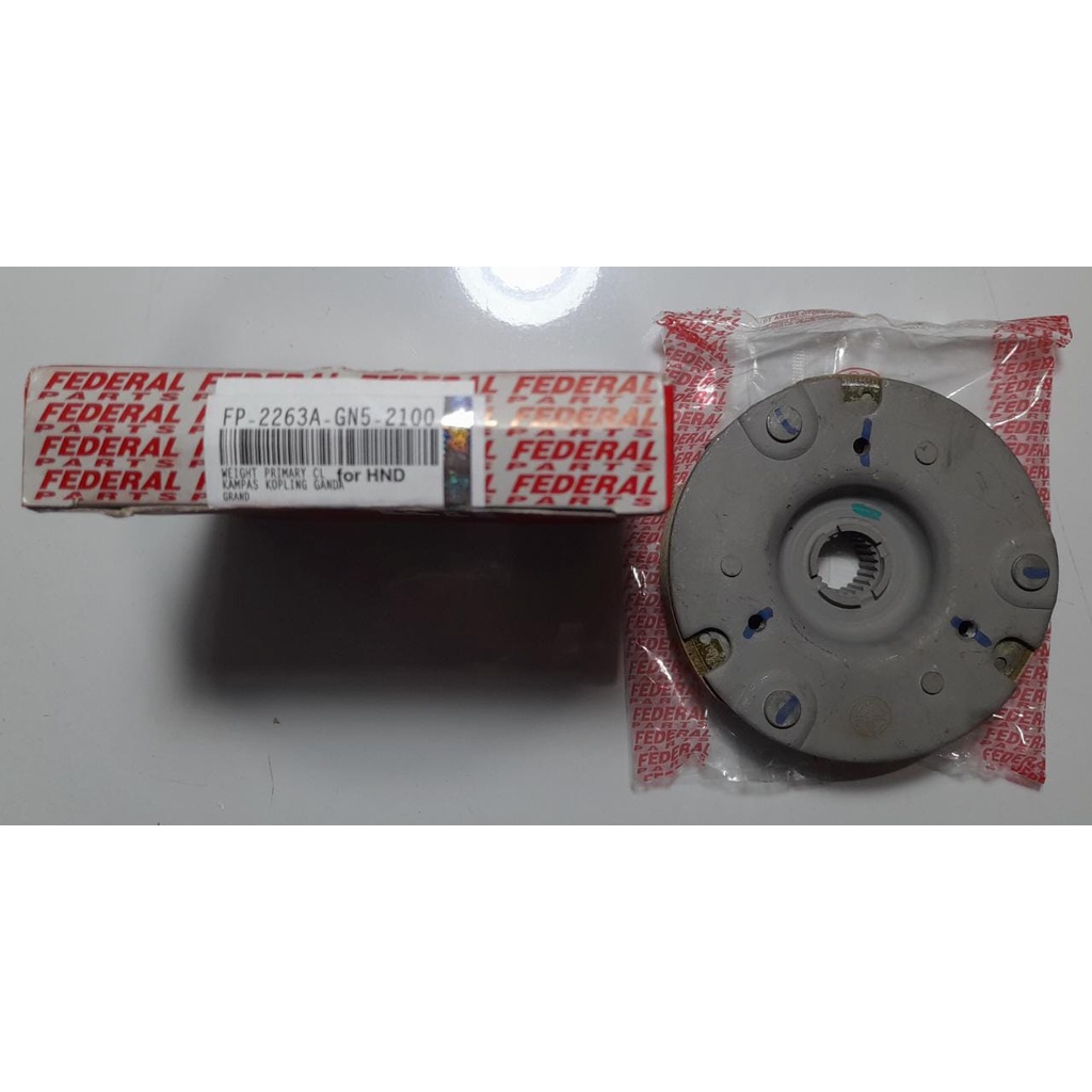 Kampas Kopling Ganda + Plat Weight Set Clutch Assy Federal Grand FP 2263A GN5 2100