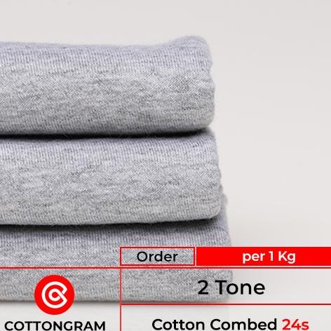 Kain Bahan Kaos Katun Kiloan Cotton Combed 24s 2 Tone per Kg