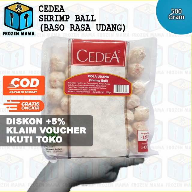 

CEDEA Shrimp Ball Baso Bakso Udang (500 gram) Frozen Food Makanan Beku Olahan Murah Siap Saji Secara Instan