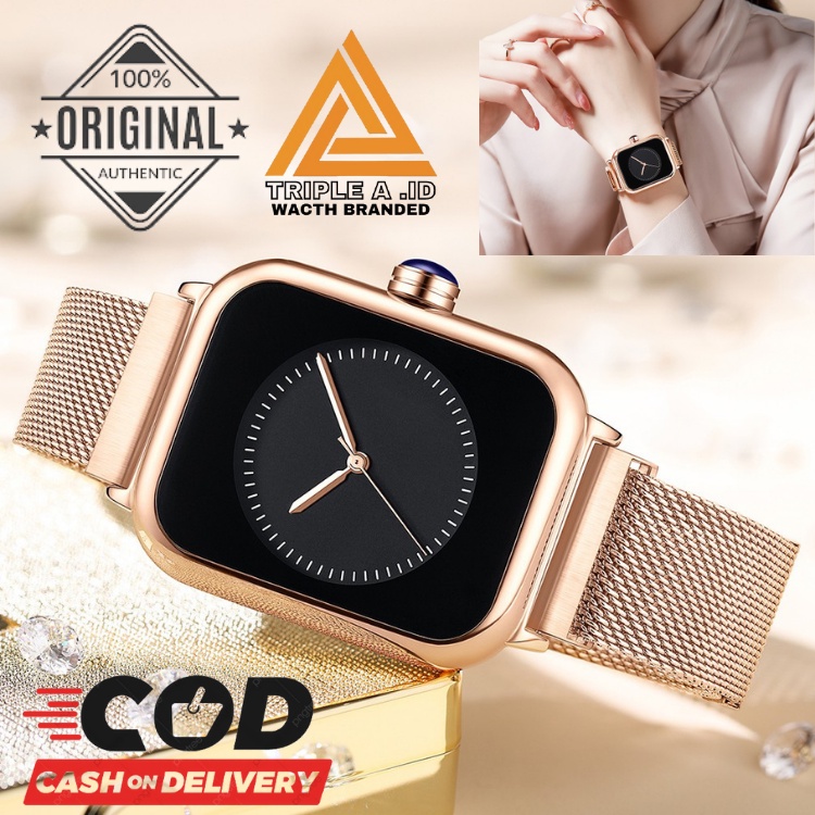 TRIPLE A.ID - ORIGINAL Jam Tangan Wanita Import / Jam Tangan Cewek Elegan Casual / Jam Tangan Ori REBIRTH / Jam Tangan Water Resistant / Jam Tangan Tahan Air / Jam Tangan Anti Air