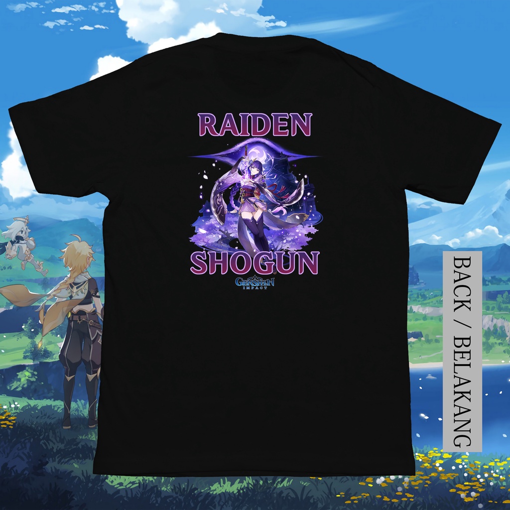 T-SHIRT Genshin Impact (RAIDEN SHOGUN) "Dewasa dan Anak"