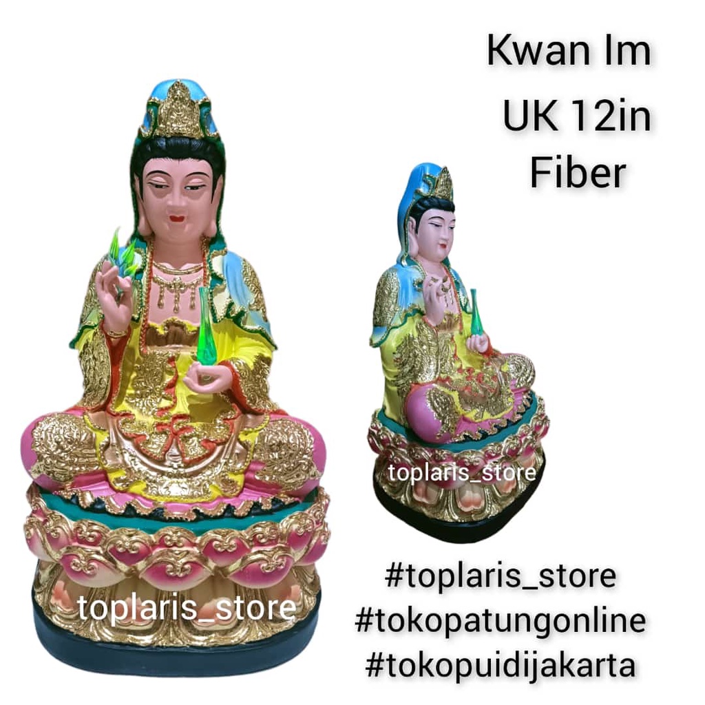 Patung Kwan Im Fiber 12in New 022 TPO