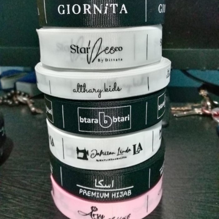 

label baju custom bahan grosgrain - 2,5cm