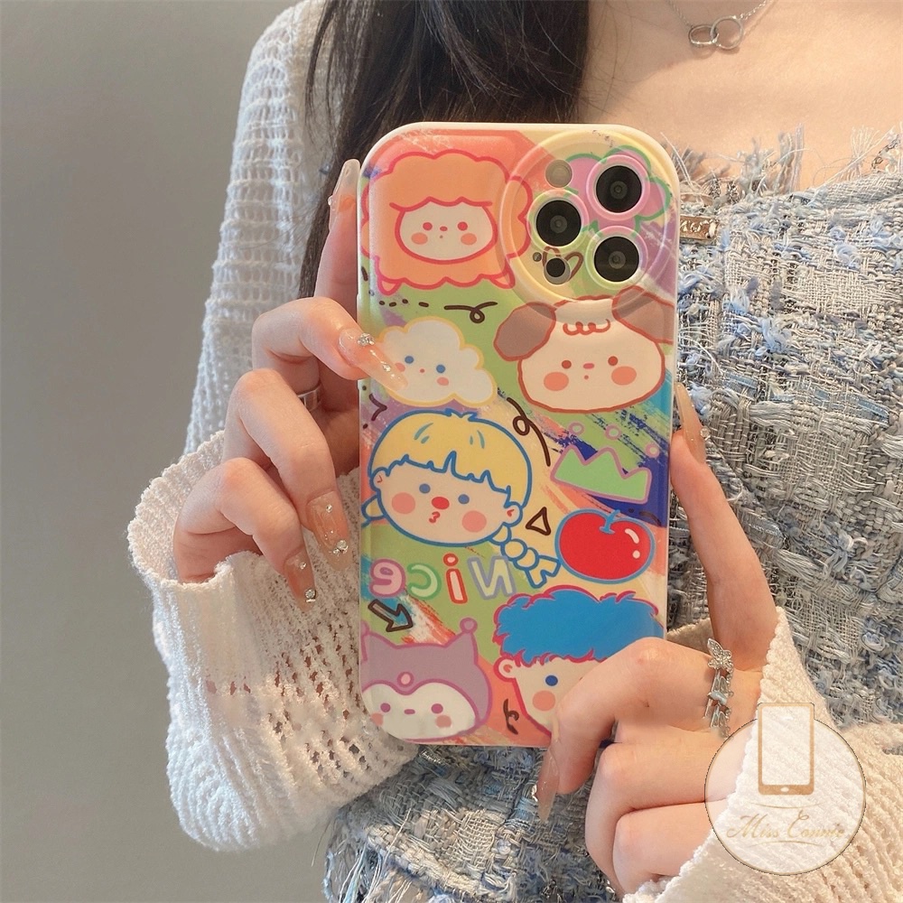 Soft Case TPU Desain Doodle Untuk IPhone 11 7 8 Plus 14 13 12 Pro Max XR X XS Max 6 6s Plus 11 Pro Max SE 2020