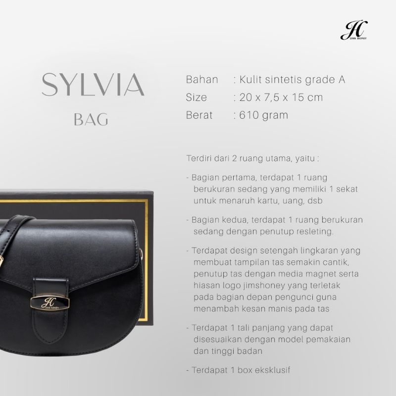 Free Box Sylvia Bag Jims Honey Tas Selempang Kecil Wanita Import