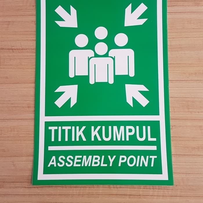 

STIKER SIGN TITIK KUMPUL ASSEMBLY POINT STICKER LABEL K3 RAMBU 20x15