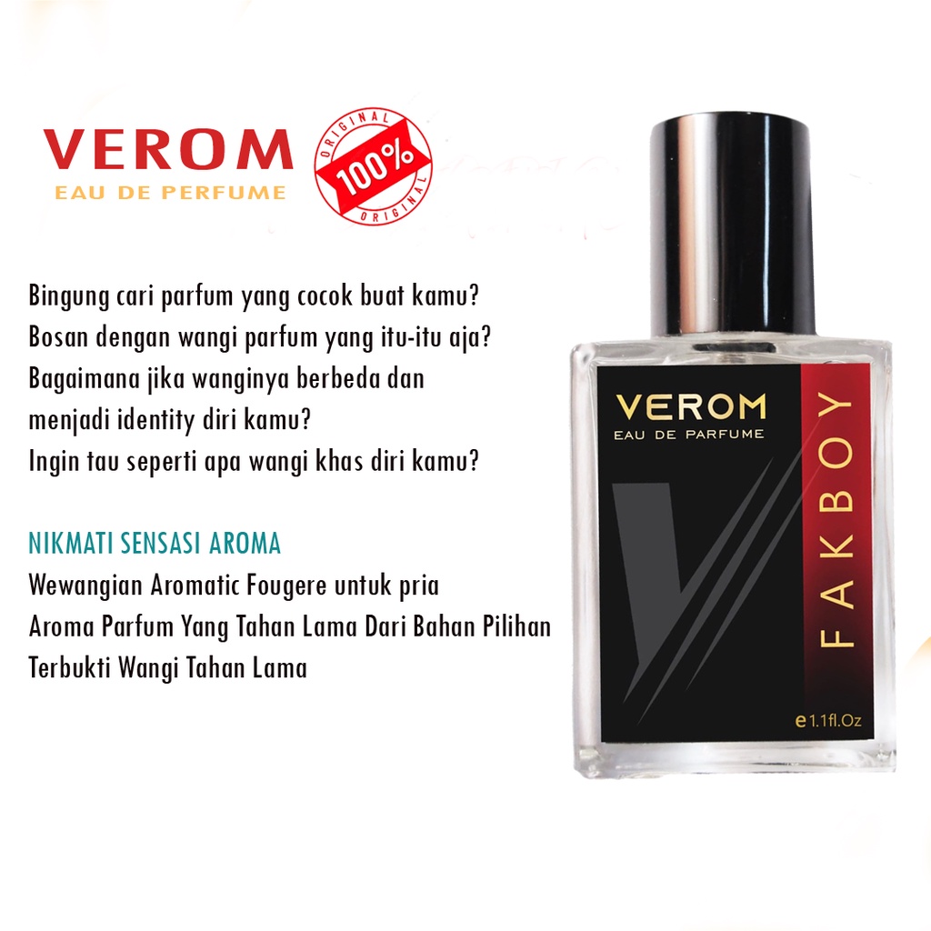 Parfum Playboy Fakboy Pria - Verom Eau de Parfume - Pemikat Wanita