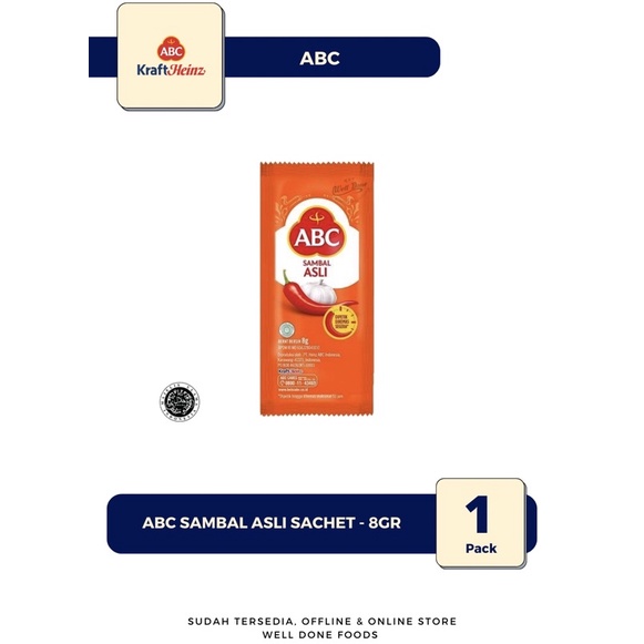 Jual Abc Sambal Asli Sachet 8gr Shopee Indonesia