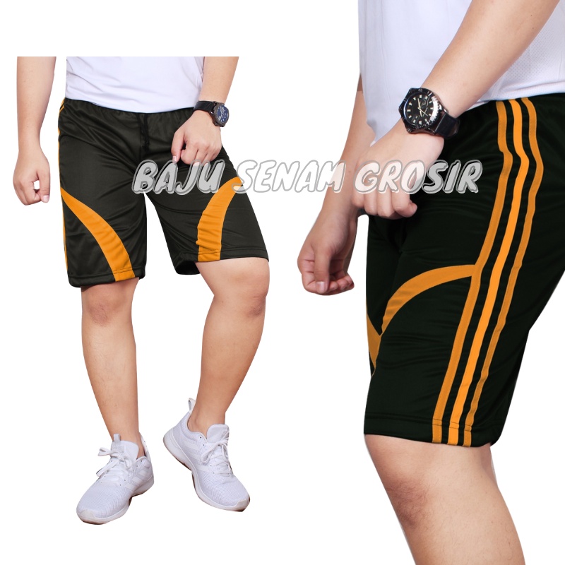 Celana Pendek Olahraga Pria Dewasa Santai Kolor Selutut BBS006