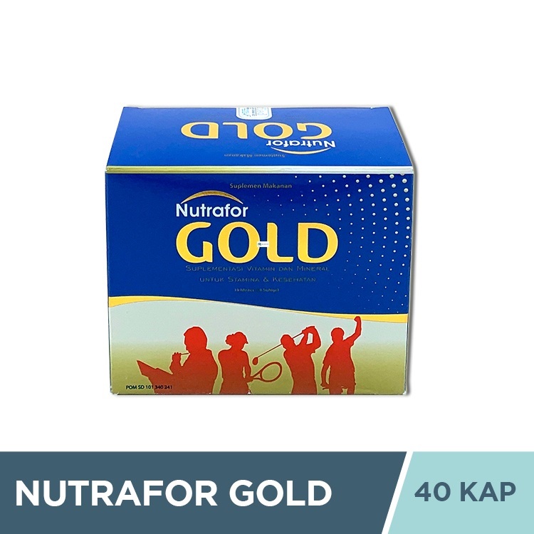 Nutrafor Gold suplemen kesahatan isi 10 strip s'4 tablet (isi 40 kapsul)