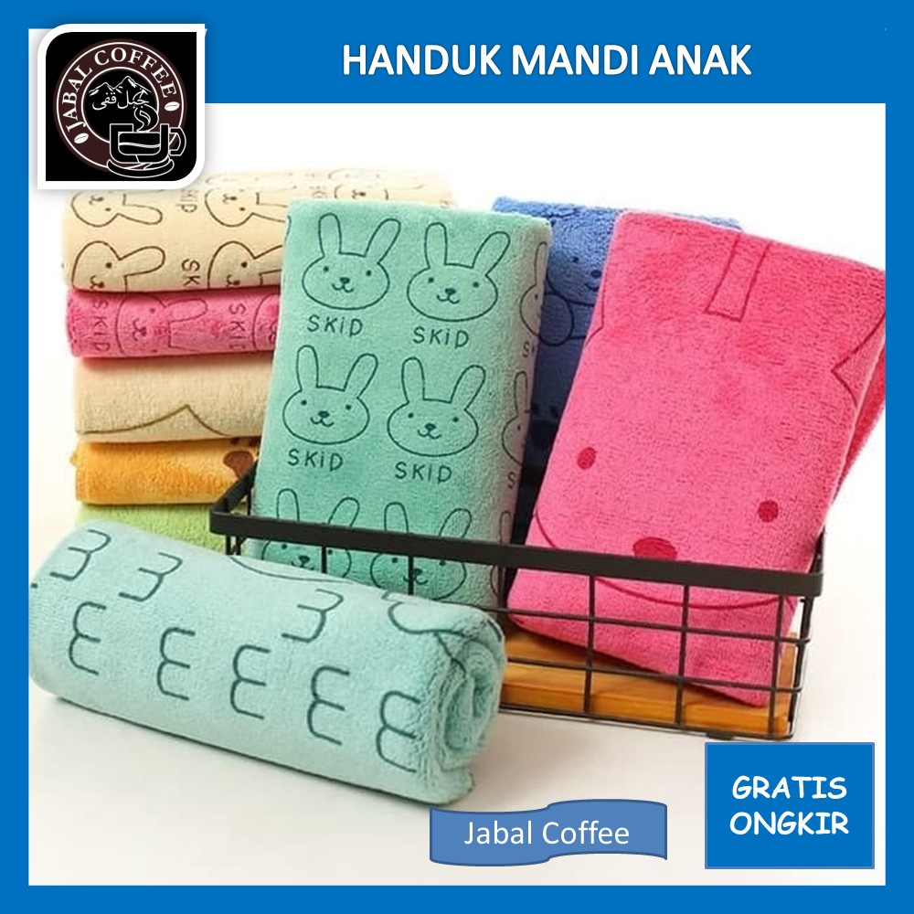 Handuk Travel Serbaguna / Handuk Bayi Mandi Anak 75 x 35 Cm / Kain Microfiber Lembut