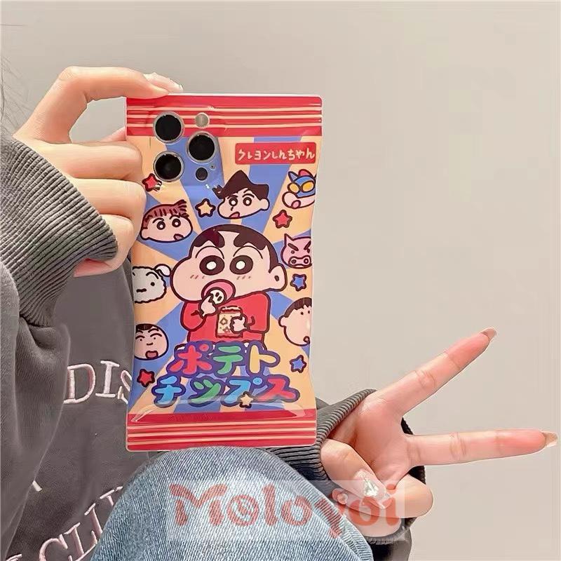 Soft Case TPU Desain Kartun Crayon Shinchan Untuk iPhone 11 7 6 6s 8 Plus 12 13 14 Pro Max XR X XS Max 14 Plus SE 2020