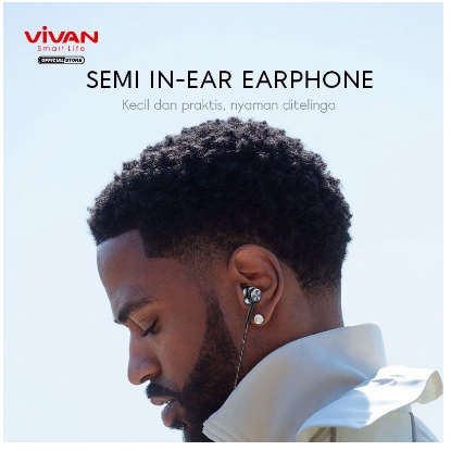 Headset VIVAN Q12 Full Bass Konektor L HANDSFREE GARANSI RESMI