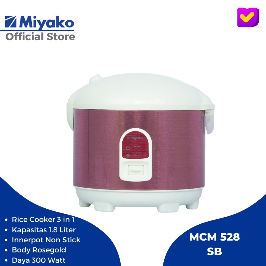 MIYAKO Magic Com 1,8 Liter MCM 528 SB - Garansi Resmi 1 Tahun