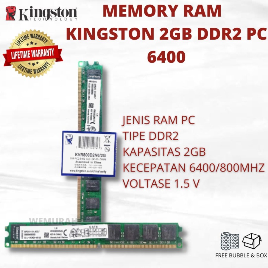 Memory Kingstone 2GB ddr2 PC 5300 6400