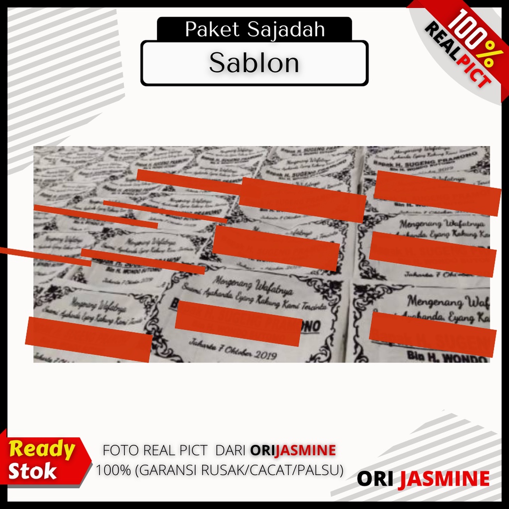 Paket sablon untuk sajadah + harga sajadah