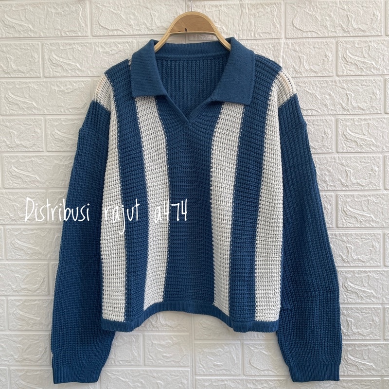 PSP SWEATER RAJUT CROP OVERSIZE TEBAL LEMBUT WANITA