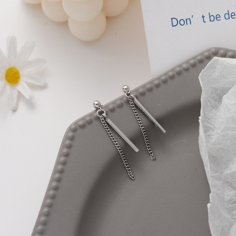 Anting Sterling Silver 925 100% Bentuk Vertikal Untuk Hadiah