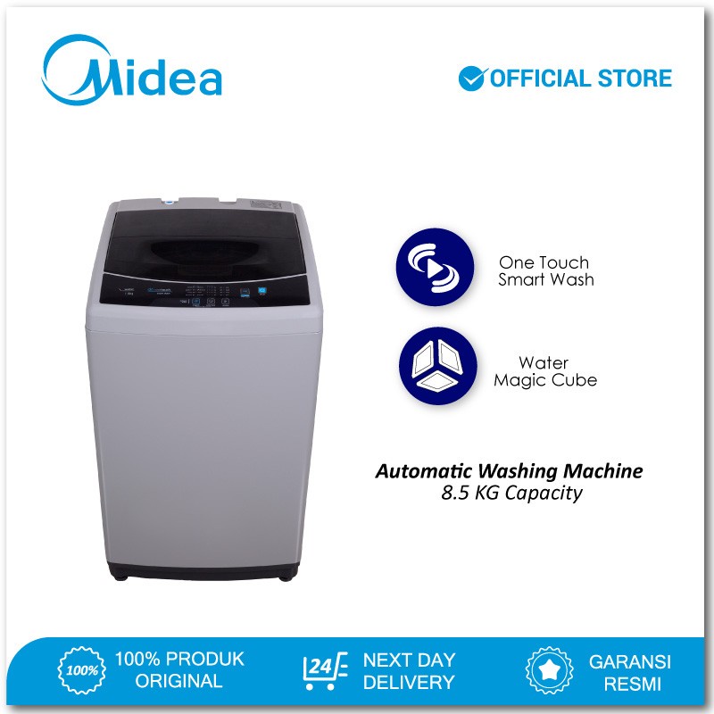 MIDEA MAE8501(SG) Mesin Cuci Top Loading 8.5 Kg