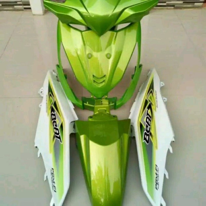 cover full body halus motor Honda Beat Fi 2012 2013 2014 warna - Hijau