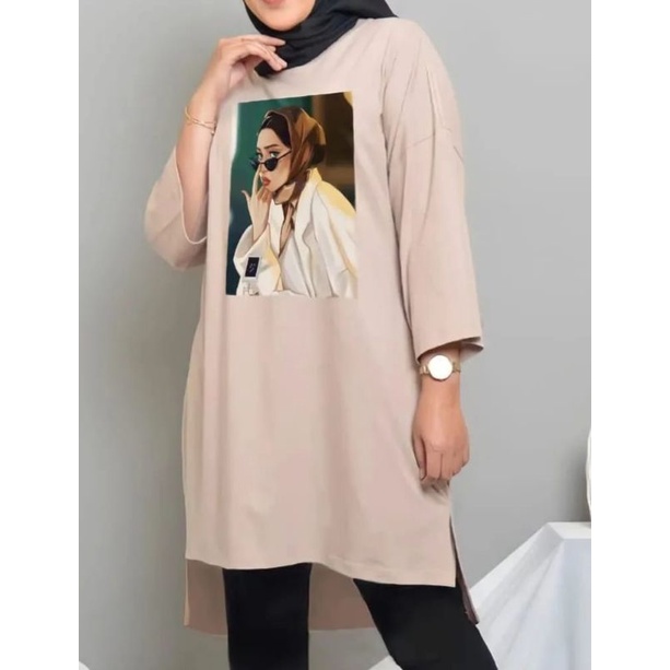 Tshirt Kaos Oversize Karakter / Blouse wanita kekinian