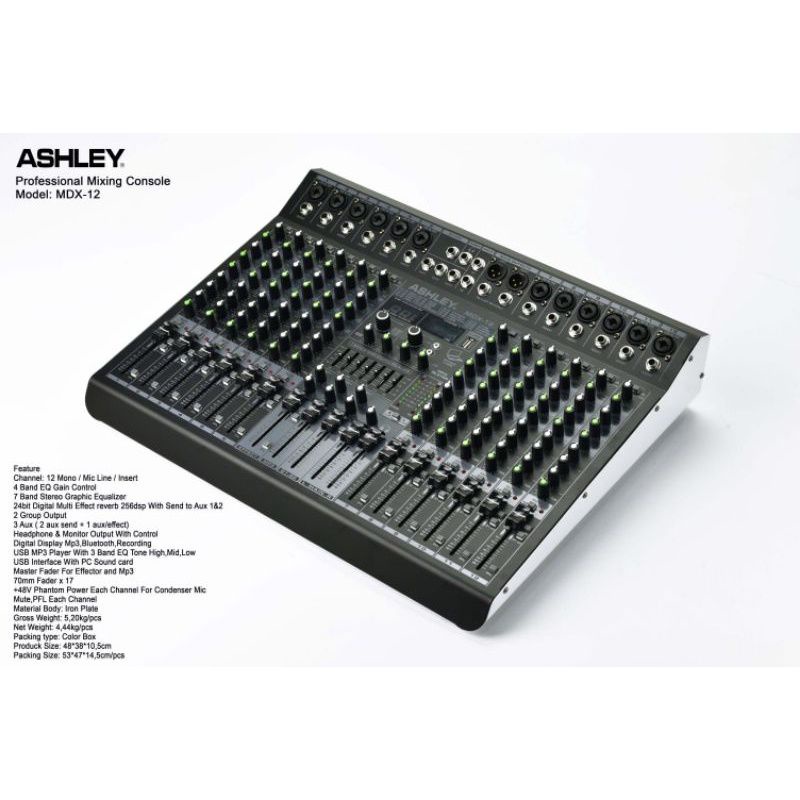 Mixer Ashley MDX 12 Channel ORIGINAL MDX12