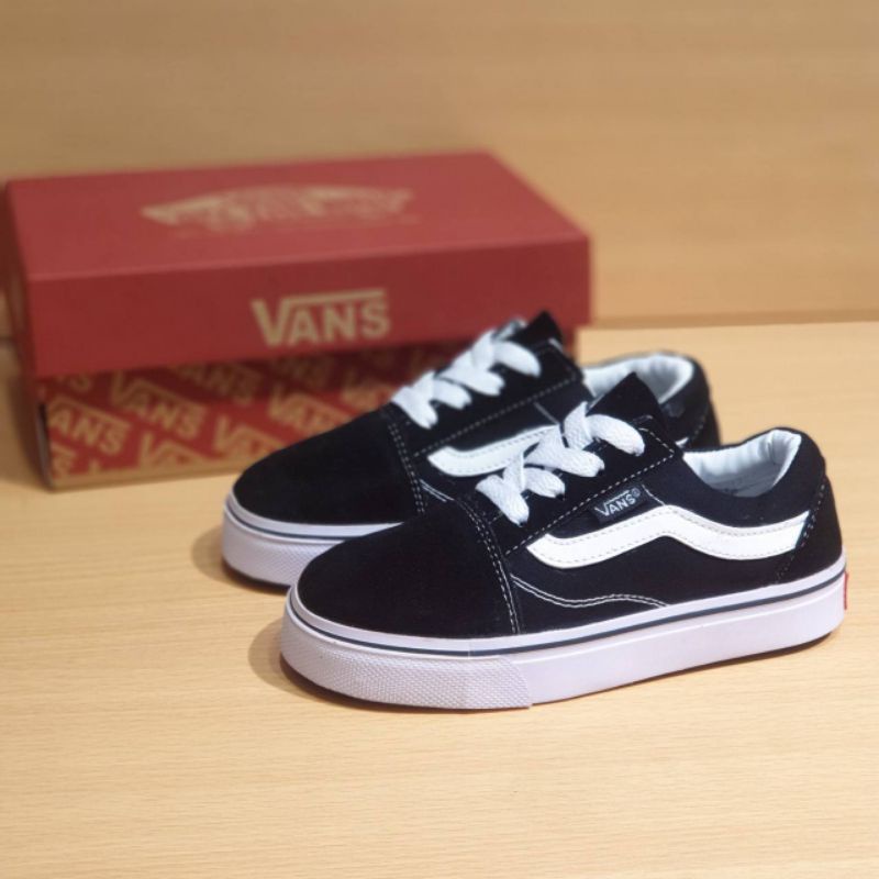 SEPATU VANS ANAK SEKOLAH HITAM PUTIH SEPATU ANAK LAKI LAKI PEREMPUAN PREMIUM HIGH QUALITY SEPATU SEKOLAH ANAK ANAK