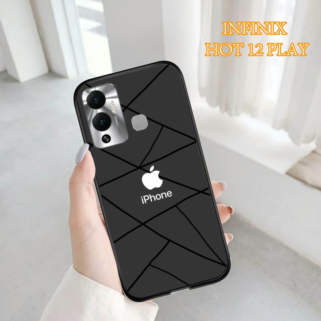 Softcase Glass Kaca INFINIX HOT 12 PLAY - Case Handphone  INFINIX HOT 12 PLAY [T01]