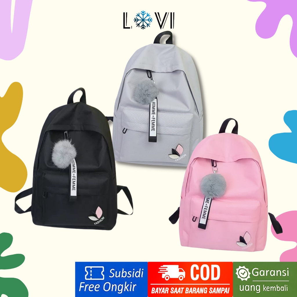 LOVI_ID - Bagpack Femme Tas Ransel Wanita