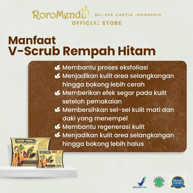 Roro mendut V Scrub rempah hitam 20 gram