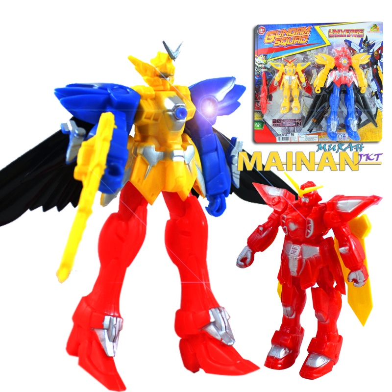 MAINANKEI MAINAN ANAK MURAH GUNDAM SQUAD ISI 2 OCT8250 ROBOT ROBOTAN GUNDAM UNIVERSE DEFENDER OF PEACE