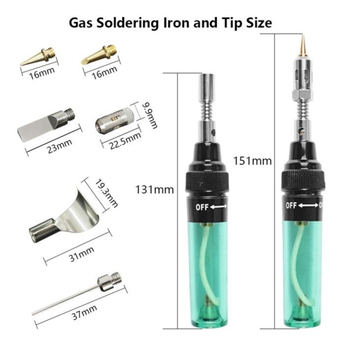 FMFIT Solder Gas Butane Portable Iron Pen pena soldering kit set