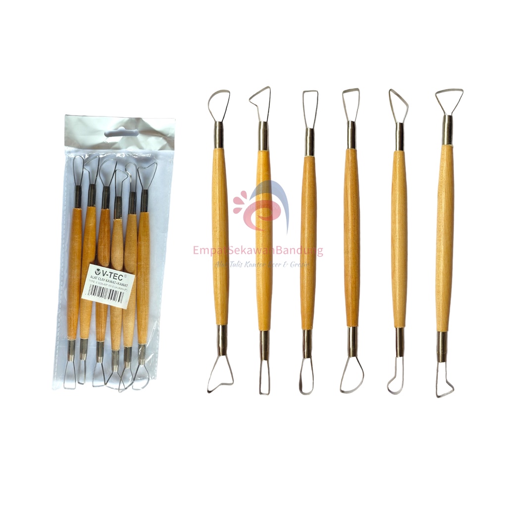 

V-Tec Alat Clay Kawat E0026 Set 6 Ukuran 8 Inch / Vtec Alat Clay Kawat – Set 6 SHESB
