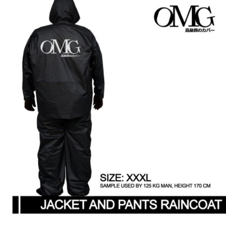 6O9 Jas Hujan Pria Jumbo Big Size XXXL Mantel Dewasa Set Setelan Besar Orang Gemuk Tebal Bagus