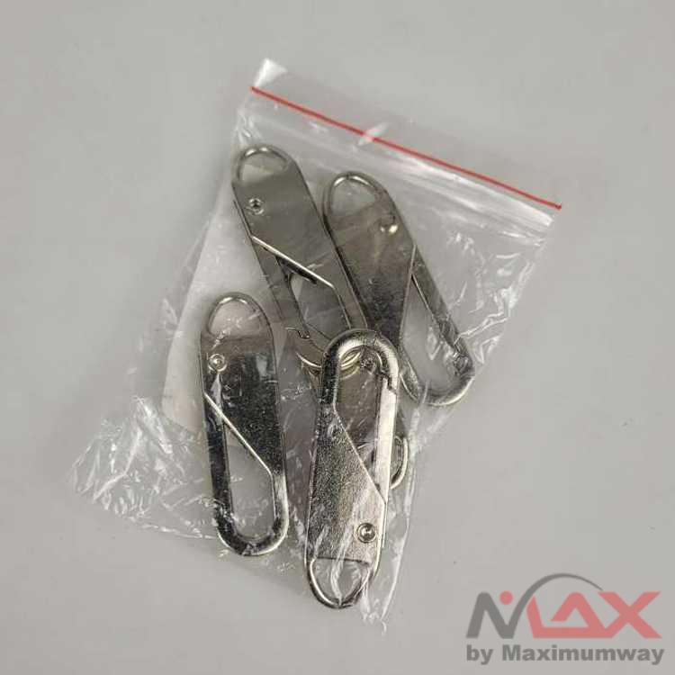 KALAX Kepala Penarik ritsleting pengganti yg patah (dapat 5pcs) instant Kit perbaikan untuk resleting rusak tas perjalanan koper ritsleting kepala DIY kerajinan jahit Ritsleting Pengganti Zipper Head Replacement 5 PCS